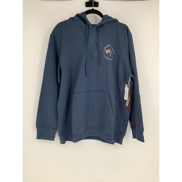 NEW! Florence Marine X Sz XL Nui Loa Hoodie Blue Sweatshirt $85 Organic Repreve - Picture 3 of 12